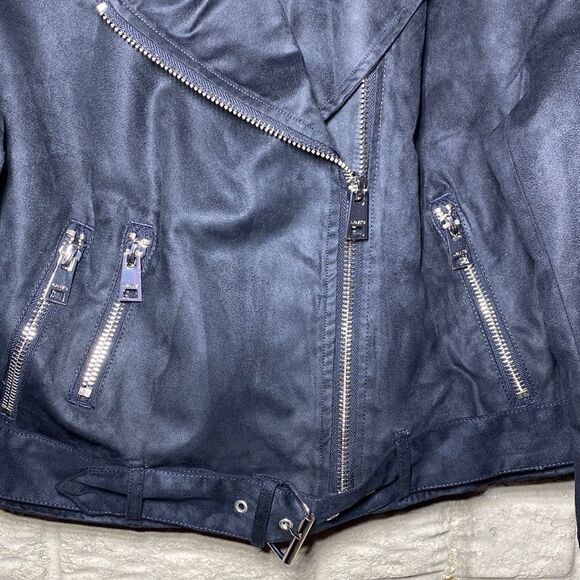 NWT MSRP $200 Levi's Faux Suede Moto Jacket Black Size Large - Picture 7 of 10